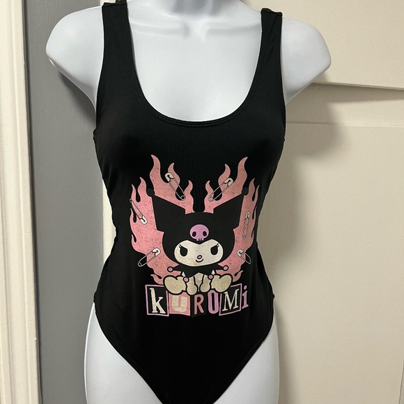 Sanrio Tops - Kuromi Rue21 Women’s Bodysuit Black & Pink